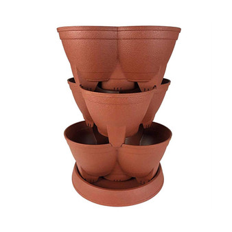 80281854E Stackable Planter 30 quarts - Brick