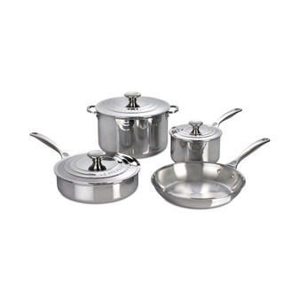 7 Piece 3-Ply Stainless Steel Cookware Set