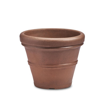 Brunello Classic Rolled-Rim Plant Pot, 27in Rust