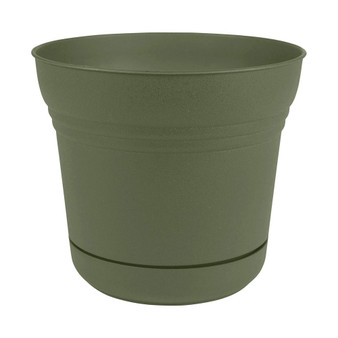 SP0542 Saturn Collection Planter with Saucer, Living Green - 5 inches