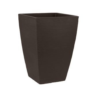 Modern Planter Tall Square Espresso 16in x 23in