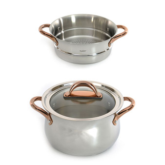 18/10 Stainless Steel 3 Piece Steamer Set