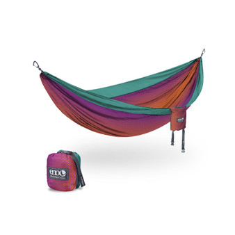 DoubleNest Hammock - Lightweight, Portable, 1 to 2 Person Hammock - For Camping, Hiking, Backpacking, Travel, a Festival, or the Beach - Fade/Seaglass