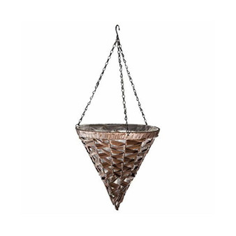 Woven Plastic Wicker Hanging Basket, Coffee Wicker