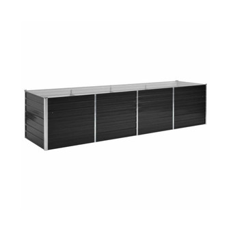 Garden Raised Bed Anthracite 126"x31.5"x30.3" Galvanized Steel