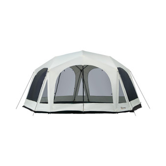 18' Person Camping Tent, Outdoor Tent with Door, Screen Room, Family Dome Tent for Hiking, Backpacking, Traveling, Easy Set Up, Cream
