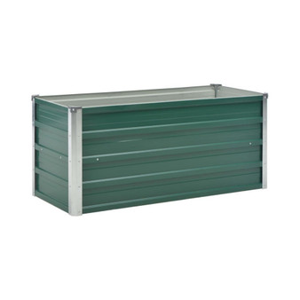 Garden Raised Bed Galvanized Steel 39.4"x15.7"x17.7" Green