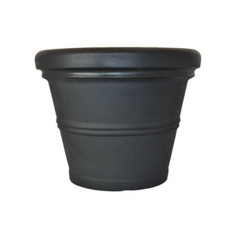 RR30BK Rolled Rim Garden Pot, 30-Inch, Black