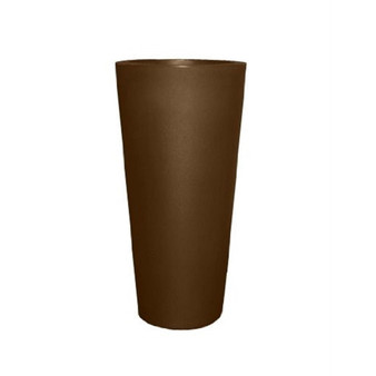 Cosmopolitan Round Plastic Garden Planter Espresso 32in