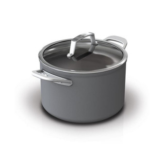 Foodi NeverStick Premium Hard-Anodized 6.5 Quart Stock Pot with Glass Lid