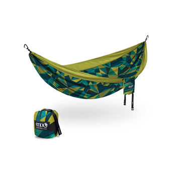 DoubleNest Hammock - Lightweight, Portable, 1 to 2 Person Hammock - For Camping, Hiking, Backpacking, Travel, a Festival, or the Beach - Boulder/Melon