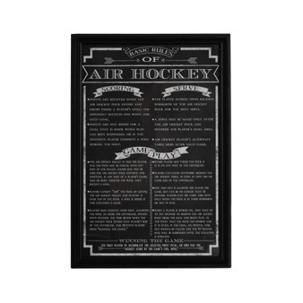 Air Hockey Game Rules Wall Art