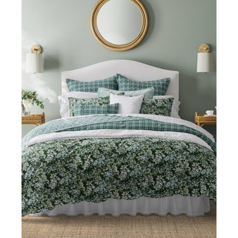 Bramble Floral Cotton Reversible 7 Piece Comforter Set, Full/Queen