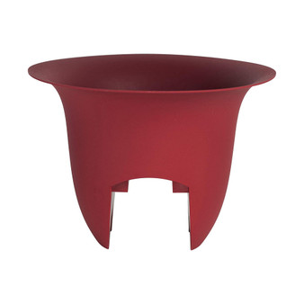 Modica Plastic Deck Rail Planter, Burnt Red, 12 inches