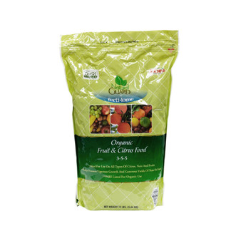 Natural and Organic Fruit and Citrus Food 3-5-5, 12lbs