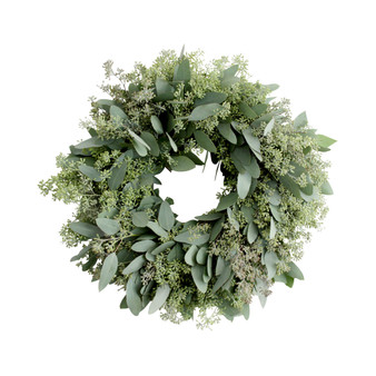 Fresh Seeded Eucalyptus Wreath, 20"