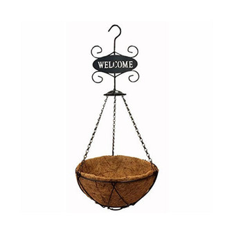 (CBS1502) Hanging Basket w/ Welcome Sign