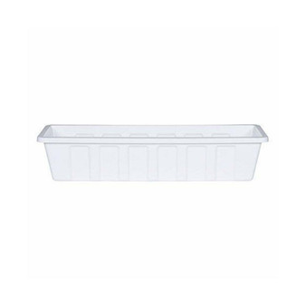 Poly-Pro Plastic White 24 Inches Flower Box Planter