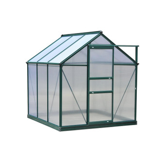 6' x 6' x 7 Greenhouse Aluminum Frame Walk-In Garden Polycarbonate