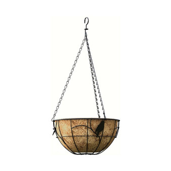 Coco Liner Hanging Bird Basket, Black, 14