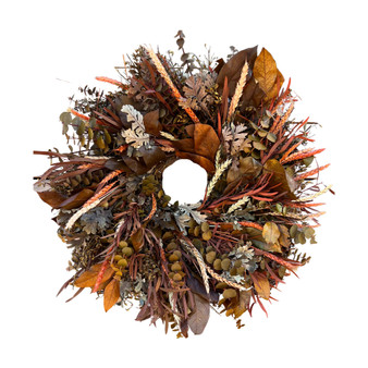 Sunset Real Preserved Fall Wreath, 24"