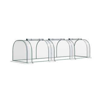 Large Round Steel Transparent PVC Tunnel Greenhouse Green