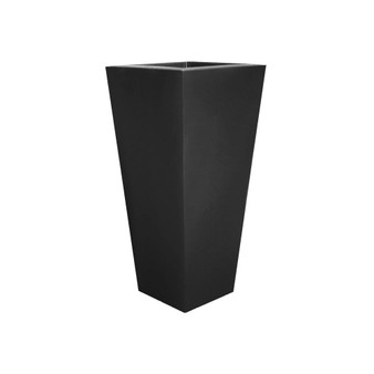 Cosmopolitan Tall Square Plastic Planter Black - 32in