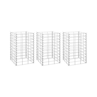 Gabion Raised Beds 3 pcs 11.8"x11.8"x19.7" Iron