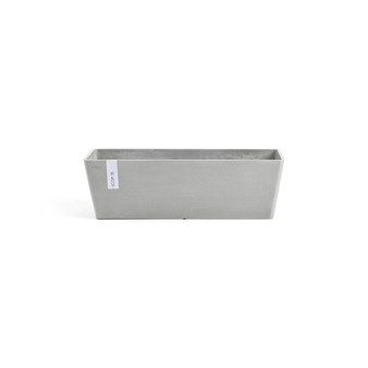 Plastic Bruges Flower Pot Planter, White Grey, 31.5"