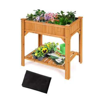 8 Grids Raised Garden Bed Elevated Planter Box Kit Wood