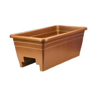 HC Companies Inc Rail Planter SPX24DB0E2 Terra Cotta 24 Inch
