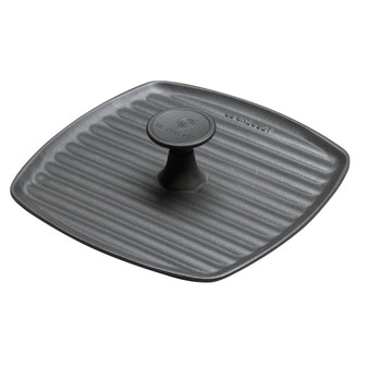 9" Enameled Cast Iron Black Panini Press