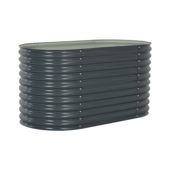 Garden Raised Bed 63"x31.5"x31.9" Galvanized Steel Gray