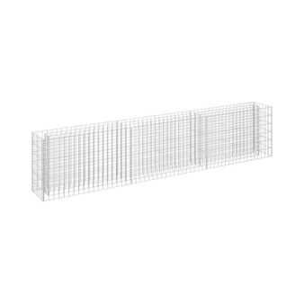 Gabion Raised Bed Galvanized Steel 106.3"x11.8"x23.6"