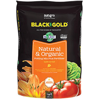 Sunjoy Sun Gro Horticulture Black Gold Natural & Organic Potting Soil 1 Cf