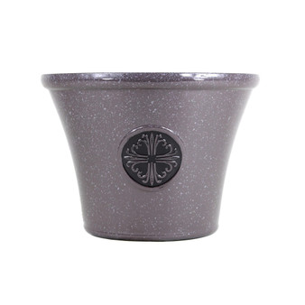 Logo Large Plastic Modern Planter Light Brown 14.5 Inches