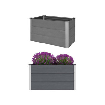 Garden Raised Bed WPC 39.4"x19.7"x21.3" Gray
