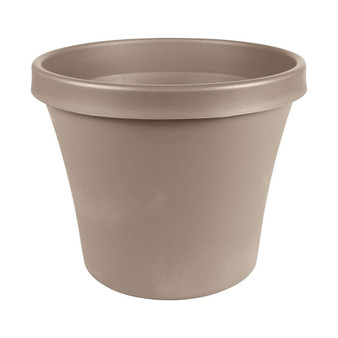 Terra Plastic Pot Planter, Pebble Stone Color, 16inches