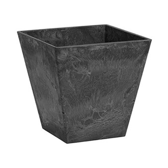 ArtStone Novelty 35188 Square Ella Planter/Flower Pot, Black, 18-Inch