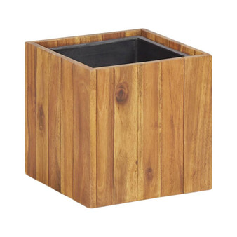 Garden Raised Bed Pot 9.6"x9.6"x9.8" Solid Acacia Wood