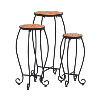 Mosaic Tables 3 pcs Terracotta Ceramic