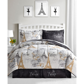 Paris Gold Reversible 8 Pc. Comforter Sets, Created for Macy's