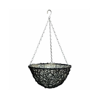 (RA811) Resin Hanging Basket, Dark Blue