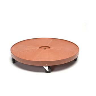 6-Wheeled Plant Dolly, Terra Cotta Colored, 24in