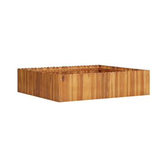 Garden Raised Bed 39.3"x39.3"x9.8" Solid Acacia Wood