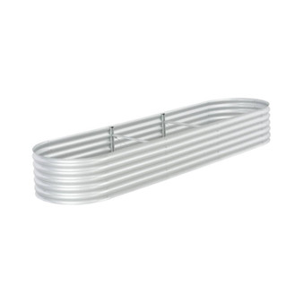 Garden Raised Bed 126"x31.5"x17.3" Galvanized Steel Silver