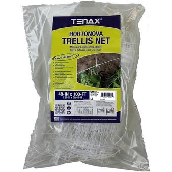 Hortonova Plastic Plant Trellis Net, White 4' x 100'