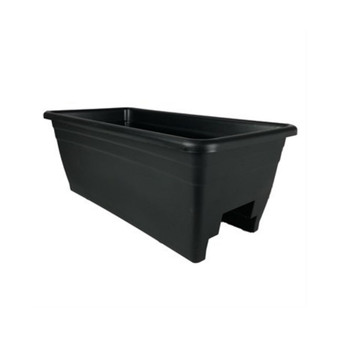 Deck Rail Box Planter, Black - 24in