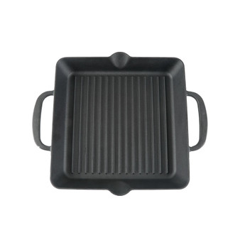 Cast Iron 12" Pre-Seasoned Square Grill