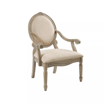 Rory Fabric Oval Back Accent Chair